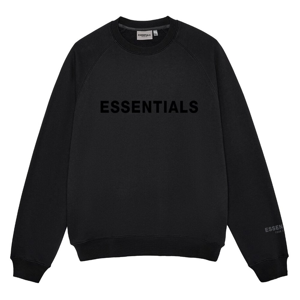 Fear of God Essentials Silicone Letter Crew Neck Pullover Sweatshirt